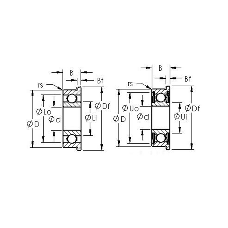 Extended Series Flange Minature Ball Bearing