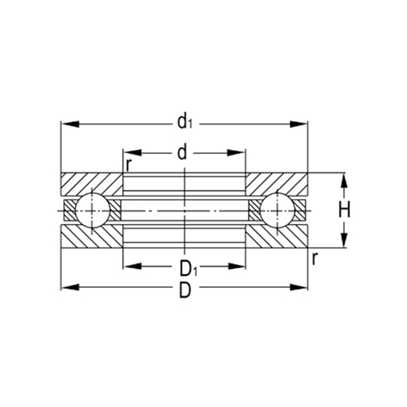 51300 Series	 Thrust Ball Bearing