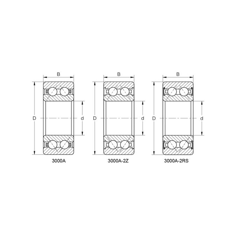 5300 Series Double Row Angular Contact Ball Bearings