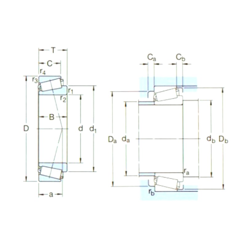 Outer Ring With Flanges Series	 Tapered Roller Bearing